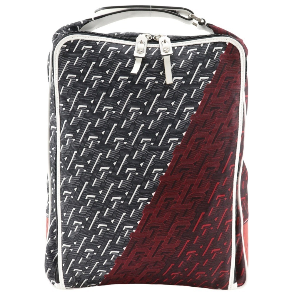Christian Louboutin Backpack, CL Logo, Nylon, Red/Black, 2-way, A4 Size, Men's